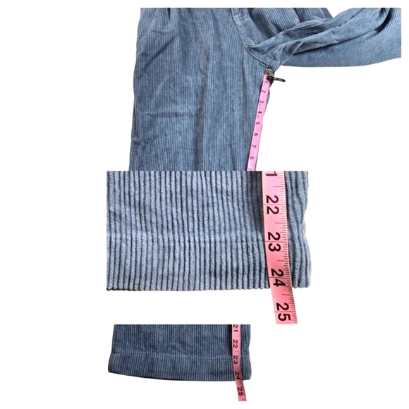 Reformation‎ Montauk Pleated Corduroy Pants Wide-leg Dusty Blue - Picture 15 of 16